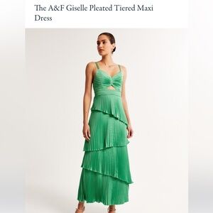 Never worn. Tags. A & F Giselle Pleated Tiered Dress. Size Small